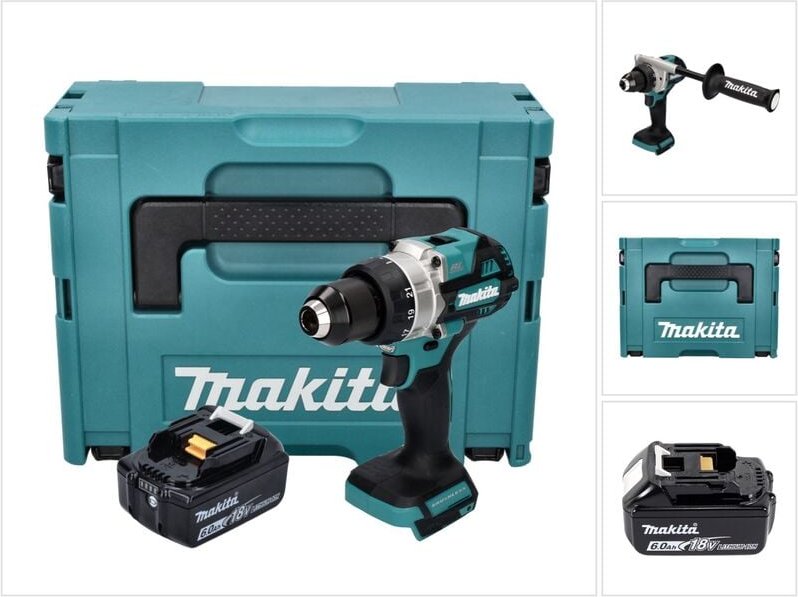 Ddf 486 G1J Akku Bohrschrauber 18 v 130 Nm Brushless + 1x Akku 6,0 Ah + Makpac - ohne Ladegerät - Makita