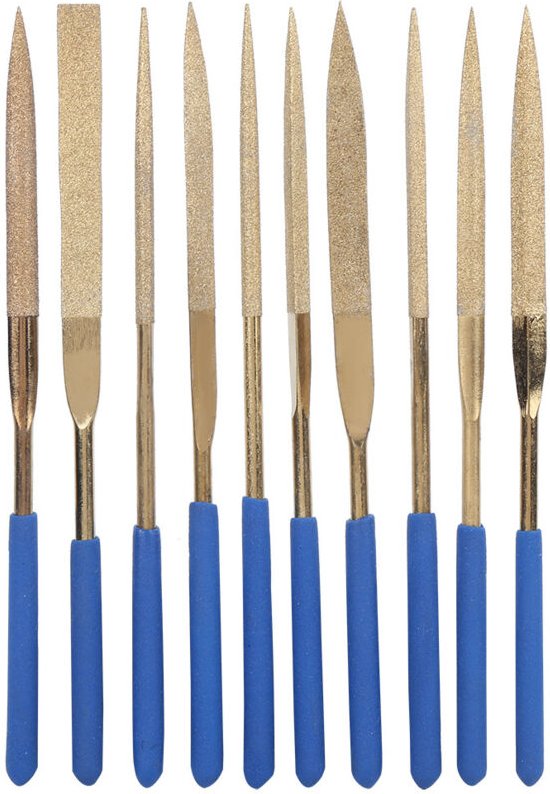 10-teiliges Set (5 x 180 mm) Diamantfeilen, Stahlnadelfeilen-Set zum Feilen und Schneiden, Mehrzweck-Diamantfeilen-Set f...