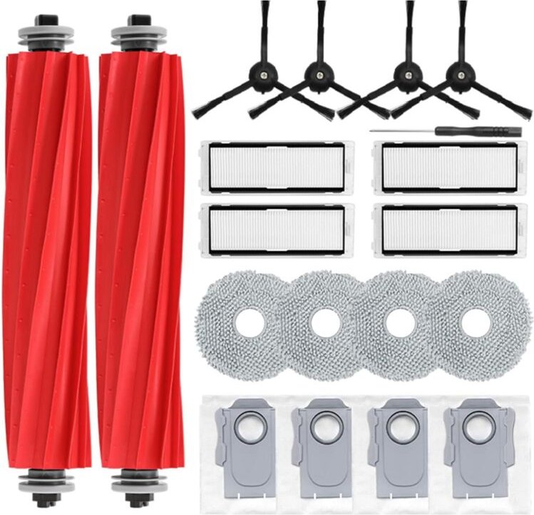 Ersatzteile für Q Accessories P10 Robtic Staubsauger-Rollenbürste, Hepa-Filter, Mopp