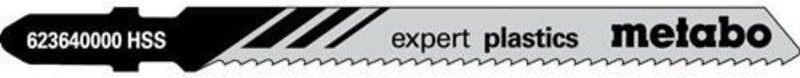Metabo - Stichsägeblätter expert plastics Nutz-L.74mm ZAhnteilung2mm hss Zähne geschliffen f.Plexiglas/Polycarbonat/NE-M...