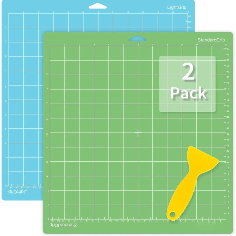 2 Stück Schneidematte 30.5x30.5 cm mit Schaber für Cricut Joy Schneideschreibmaschine Ersatzkleber klebrige Schneidematt...
