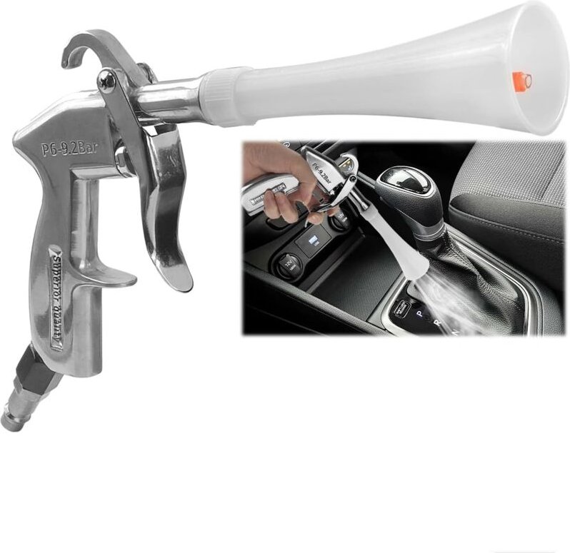 Druckluft Reinigungspistole Arbeitsdruck 6-9,2 Bar, Ausblaspistole Druckluft ohne Behälter, Druckluftpistole, entfernt w...