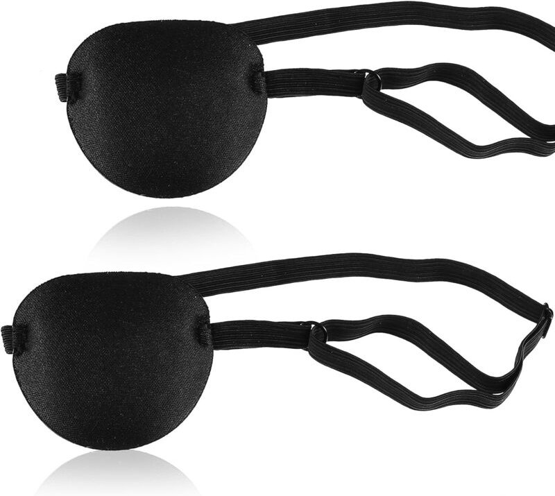 Stück Augenklappen für Erwachsene/Kinder, medizinische Piraten-Augenklappen für Erwachsene, verstellbare Augenklappen, w...