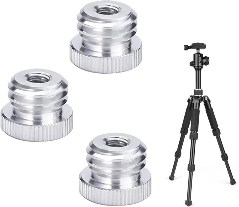 1/4'-20 auf 5/8'-11 Gewindeschraubenadapter für Laser-Wasserwaage, Entfernungsmesser, Stativmontage auf 5/8' Gewinde, 1/...
