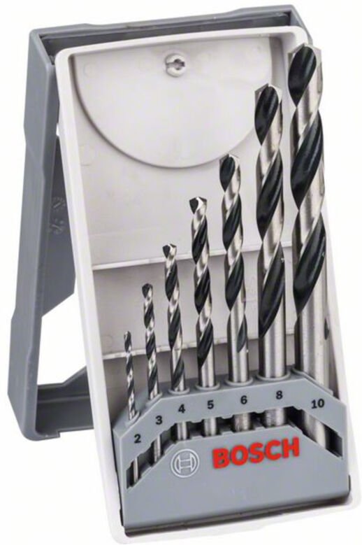 Bosch - Accessories 2608577347 hss Metall-Spiralbohrer-Set 7teilig 2 mm, 3 mm, 4 mm, 5 mm, 6 mm, 7 mm,
