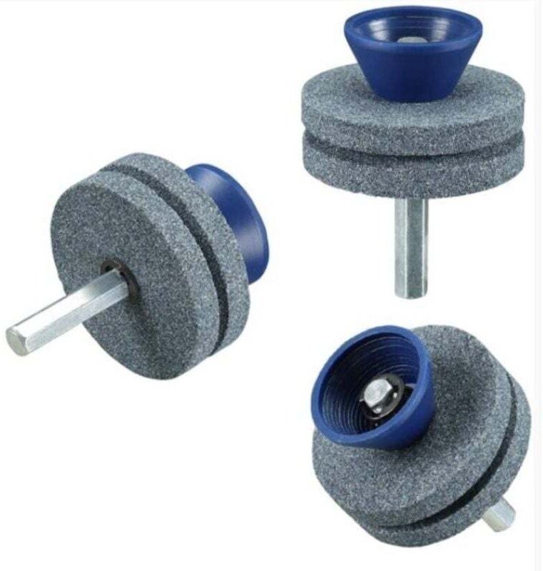 Affûteur universel de lames de tondeuse à gazon résistant à l'usure, adapté aux perceuses électriques, meule à double co...