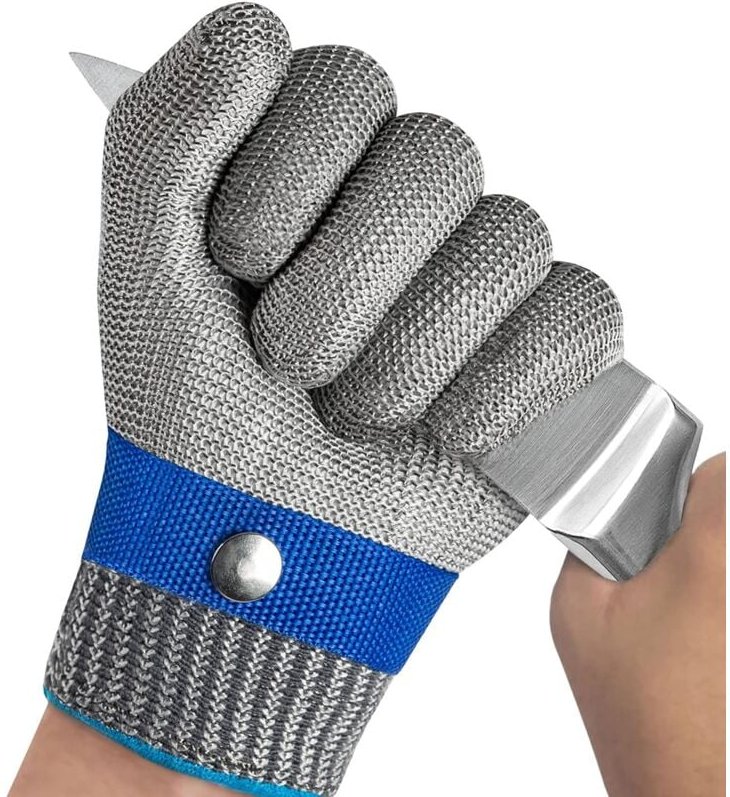 Jusch - Schnittschutzhandschuhe, Arbeitshandschuhe, Hochleistungsschutz, Stufe 5, Küchenschutzhandschuh zum Schneiden vo...