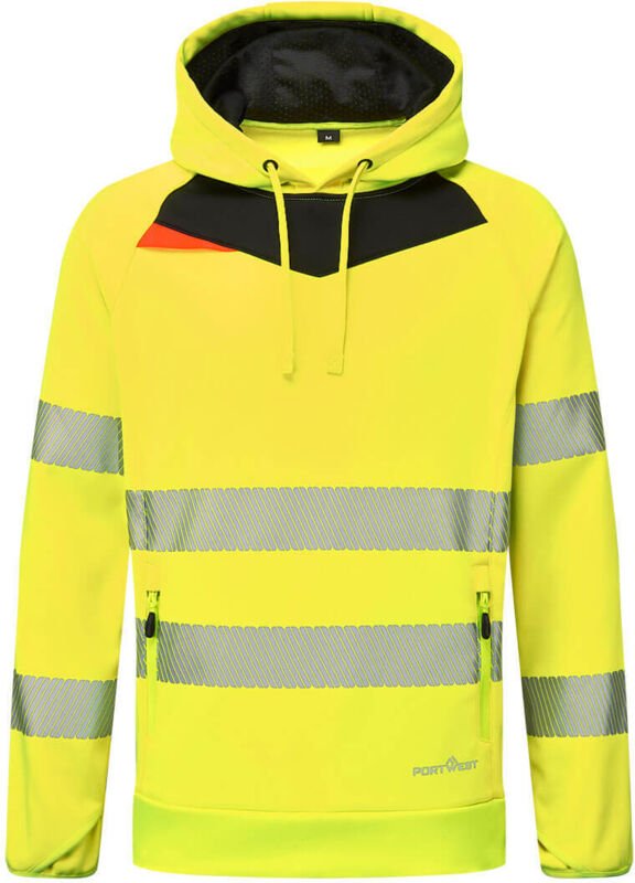 Kapuzensweatshirt DX4 Hi-Vis Gelb/Schwarz S