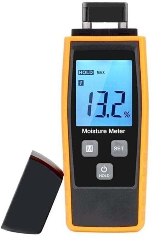 Misuratore di umidità del legno, misuratore di umidità digitale HD, display LCD con retroilluminazione, rilevatore di um...