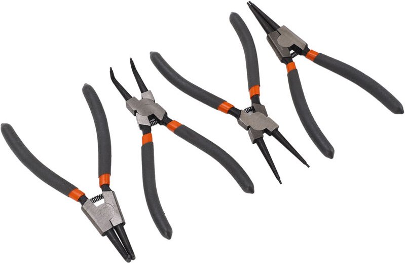 4-teiliges Federringzangen-Set, Sprengringzange, Handwerkzeugset aus Kohlenstoffstahl für Reparatur und Wartung