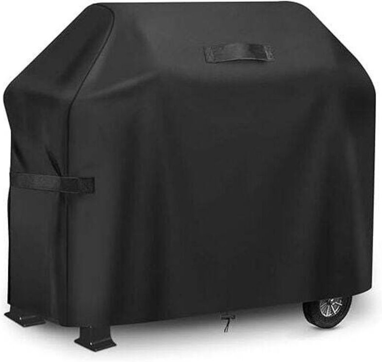 Schwarz, Gasgrillabdeckung, Grillplane 183 x 66 x 130cm, Outdoor Grillschutzhülle 420D Oxford Gewebe Wasserdicht Sonnens...