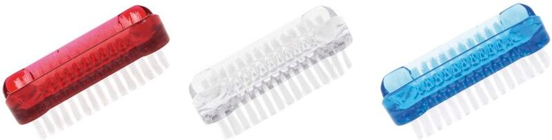 Masta Nagelbürste Nylon, Handbürste Reinigungsbürste Manikürebürste, doppelseitig für gründliche Reinigung, Nylon, rot b...