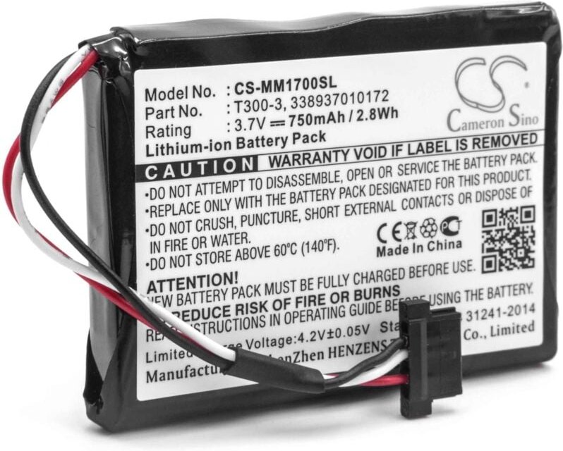Vhbw - Akku Ersatz für Magellan 338937010172, T300-3 für gps Navigation Navi (750mAh, 3,7V, Li-Ion)