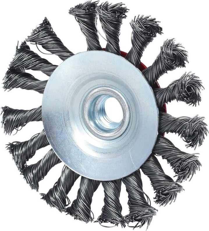 Kegelform-Stahldrahtrundbürste 0,5mm, ø 100mm