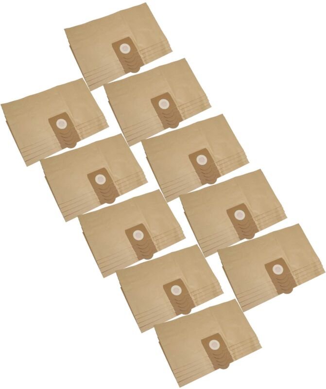 vhbw 50x Staubbeutel kompatibel mit Kärcher A 2001, K 2001, K 3011, NT 2001, NT 211, NT 3011 Staubsauger - 36,5cm x 29,8...