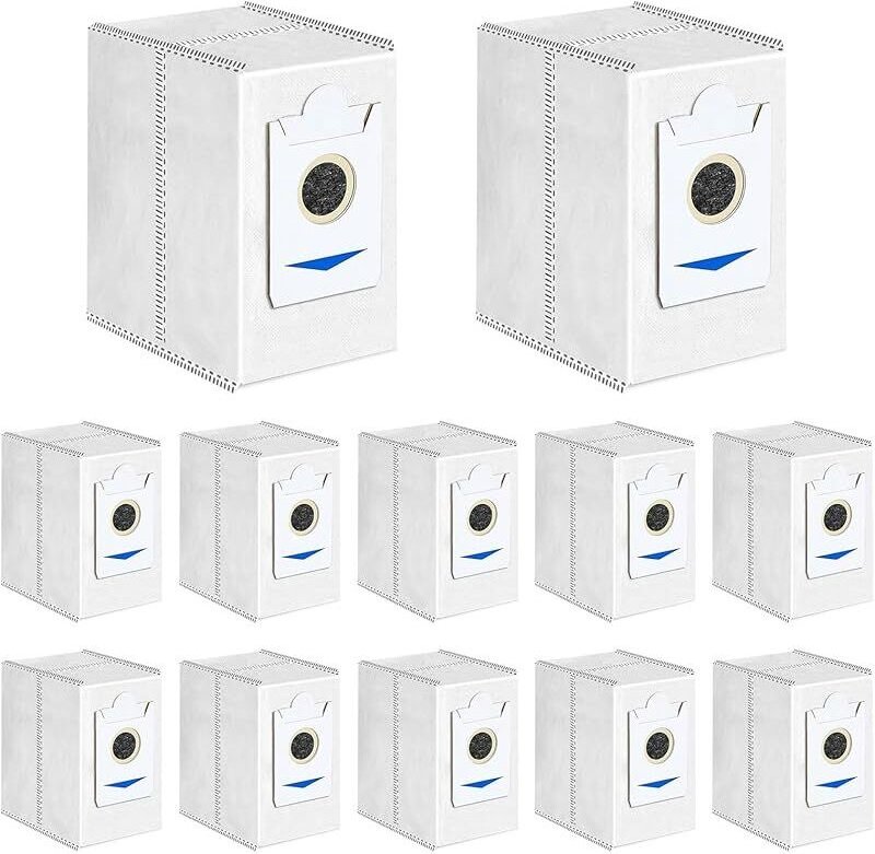 FOREHILL 12 Staubbeutel für Ecovacs DEEBOT T30 Pro Omni, Zubehör für den Saugroboter T30 Omni, 3,4 l Ersatz-Staubbeutel ...