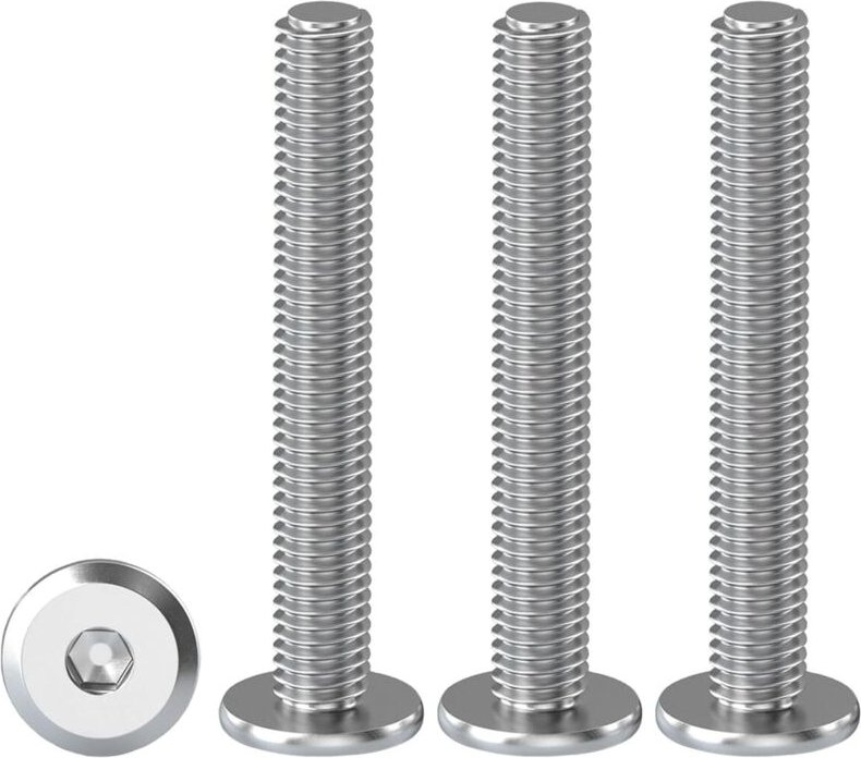 Packung mit 20 M4-Linsenkopfschrauben – Edelstahl – mit Innensechskant – M4 x 40 mm Gewindeschrauben – Für Heimwerker-, ...