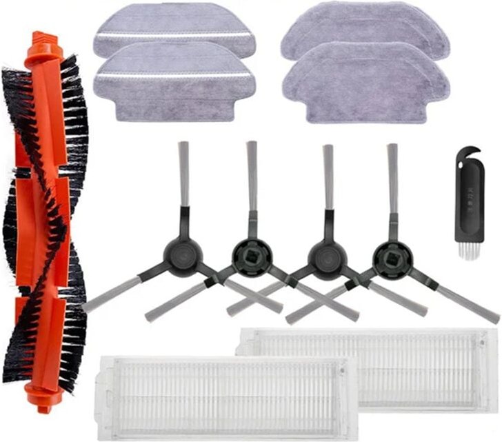 Für mgtec Twinboth S9 Hepa-Filter Wichtigsten Seite Pinsel Mopp Lappen Tuch