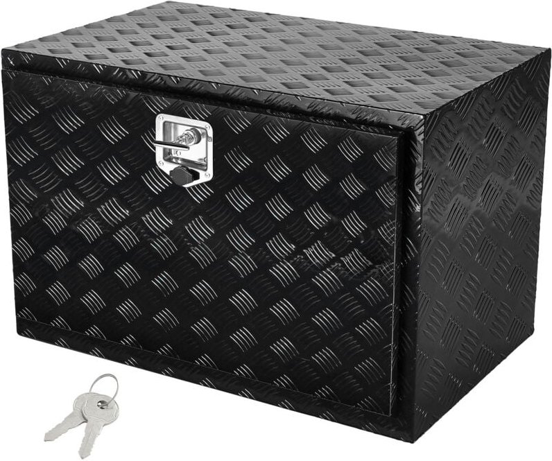 Truckbox Werkzeugbox, Unterboden-Anhängerbox, Werkzeugkasten 914 x 610 x 610 mm Pickup-Aufbewahrungsbox, Aluminiumlegier...