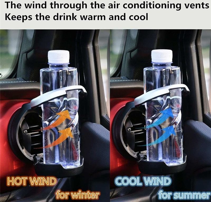 FüR JK 2007-2017 JL JT Gladiator 2018-2023 Luftauslass-Becherhalter, Faltbare Wasserbecherhalterung,B