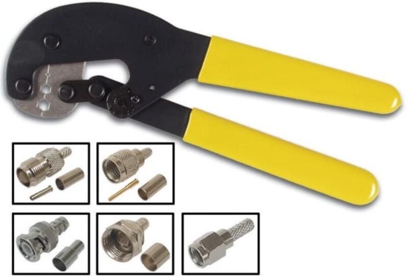 Crimpzange für f- & bnc-steckverbinder