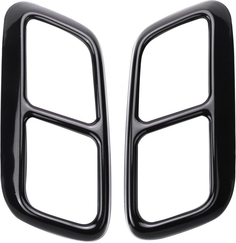 Tlily - Auto-Auspuffblende, Edelstahl-Endkappe für Sport 2018 2019 – Schwarz