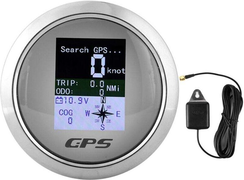 Leichter Marine-GPS-Tachometer, 85 mm Edelstahl-Boots-Auto-Tachometer, wasserdichter digitaler Tachometer, für Autos, Sc...