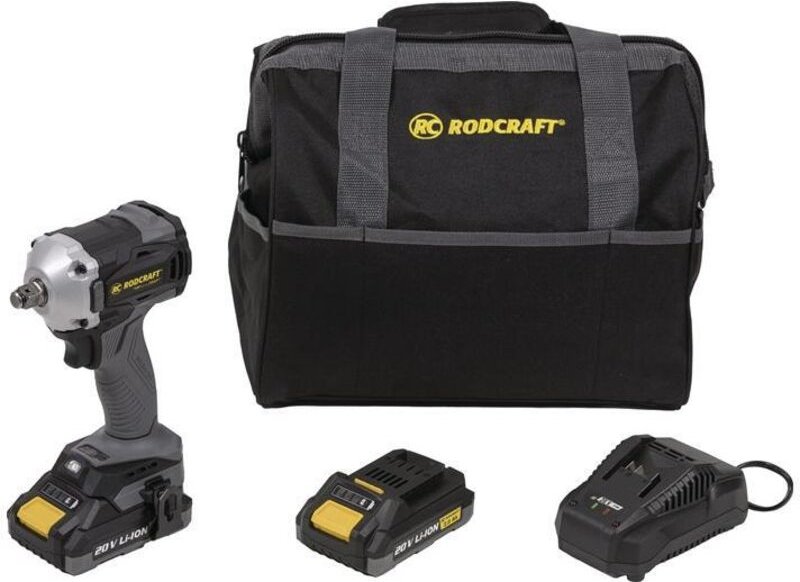 Rodcraft - Akku-Schlagschrauber rc 9067 K2 20V 2Ah 12,5mm (1/2Zoll) A4-kt.300 Nm