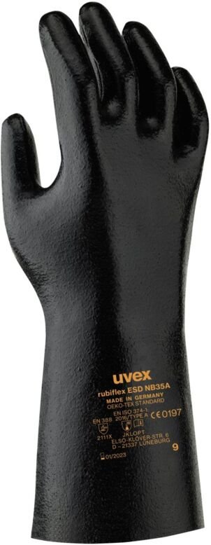 uvex Schutzhandschuh rubiflex ESD NB35A schwarz Gr. 8