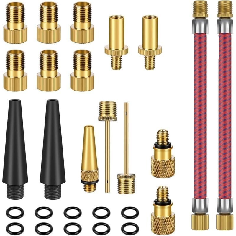 Bluedeer - Fahrradventil Adapter Set (dv sv av) Französisches Ventil Adapter Luftpumpenadapter Kompressor für alle Fahrr...