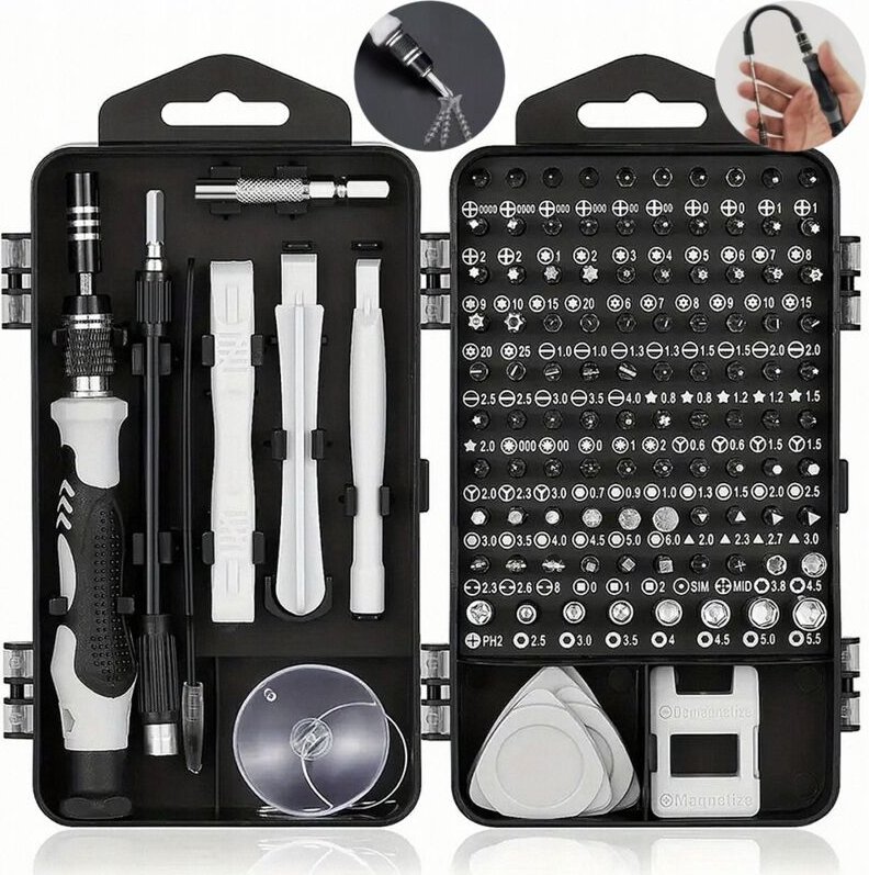 SATZ PRÄZISIONS-SERVICE-SCHRAUBENDREHER TORX-SCHRAUBENDREHER-BITS, KOFFER 140-tlg.