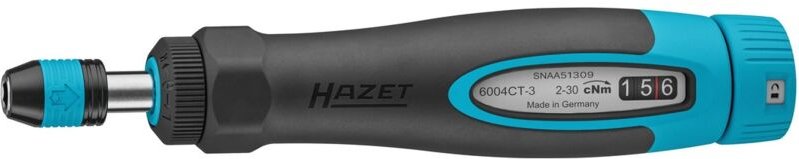 Drehmomentschraubendreher mit Standardgriff, Drehmomentbereich min-max: 0.02 - 0.3 Nm, Genauigkeit: 6%, 1/4 (6,3 mm) Sec...