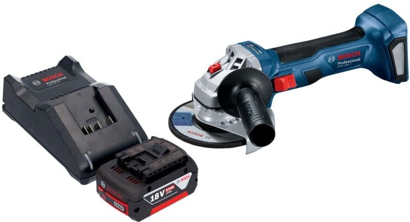 Bosch GWS 18V-7 Professional Akku Winkelschleifer 18 V 115 mm Brushless + 1x Akku 5,0 Ah + Ladegerät