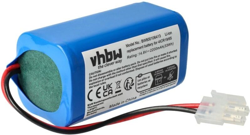 Akku kompatibel mit Ecovacs Deebot 500, 501, N79, N79SE, N79W Staubsauger Home Cleaner Heimroboter (2200mAh, 14,8V, Li-I...