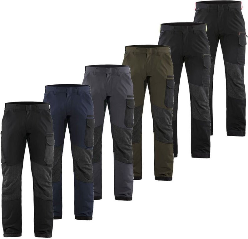 Blaklader 1422 Service Stretch 4 vie Arbeitshose - 54 (EU) - Negro /Gris