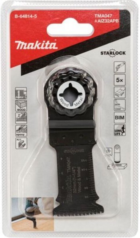 Zubehör - Tauchsägeblatt-Set 3,6 cm, 5-tlg B-64814-5 - Makita