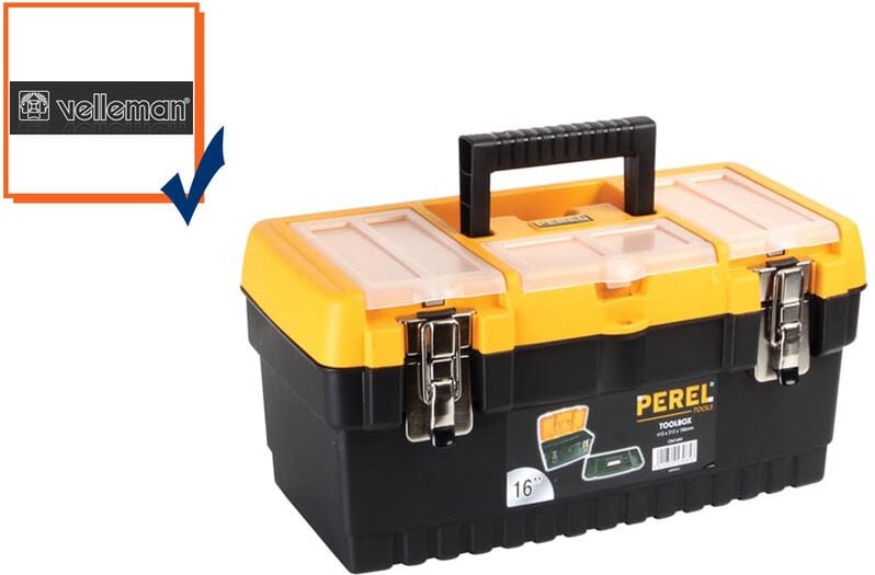 Werkzeugkasten mit Metallverschlüssen - 413 x 212 x 186 mm - 16,2 l