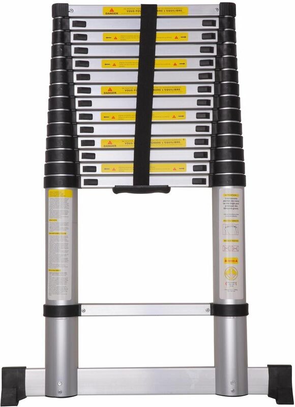 Varan Motors - DLT214B-2019 Aluminium Anlege-Teleskopleiter 4,4m, 15 Sprossen