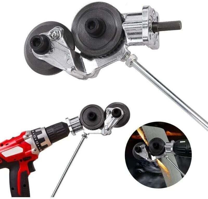 Blechstanze, elektrische Blechbohrmaschine, Blechstanzen-Bohraufsatz mit Adapter, einfach zu bedienen zum Schneiden von ...