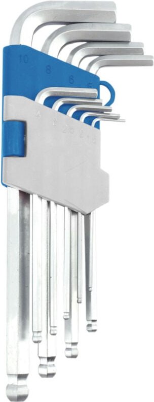 Satz mit 9 Inbusschlüsseln von 1,5 bis 10 mm