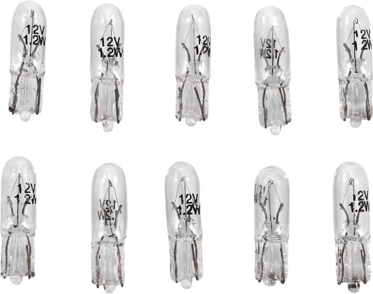 Tlily - 10 StüCke T5 17 86 206 286 Halogenlampe Auto Instrumententafel Lampe Keil Armaturenbrett 1,2 w 12 v Lichtquelle ...