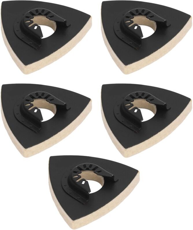 Filzpolierpad, oszillierendes Polierpad, stabile Konstruktion, einfache Montage, 5-teilig für Keramik- und Metallfliesen...