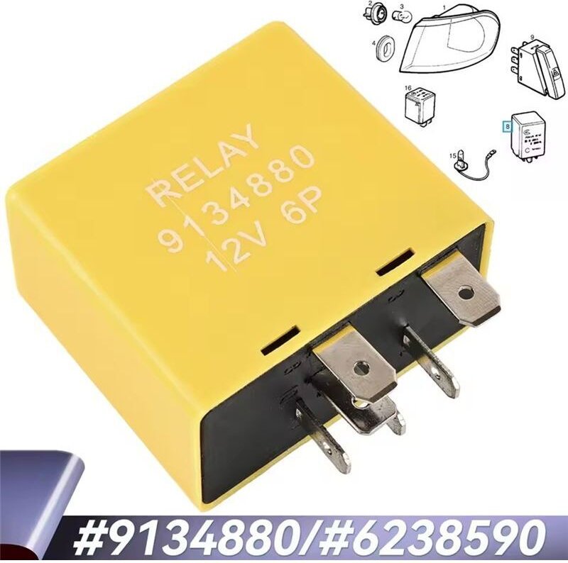 Blinker-Warnrelais, 12 V, 6-Polig, für Astra G Corsa C Meriva A Combo Vectra B 9134880 6238590