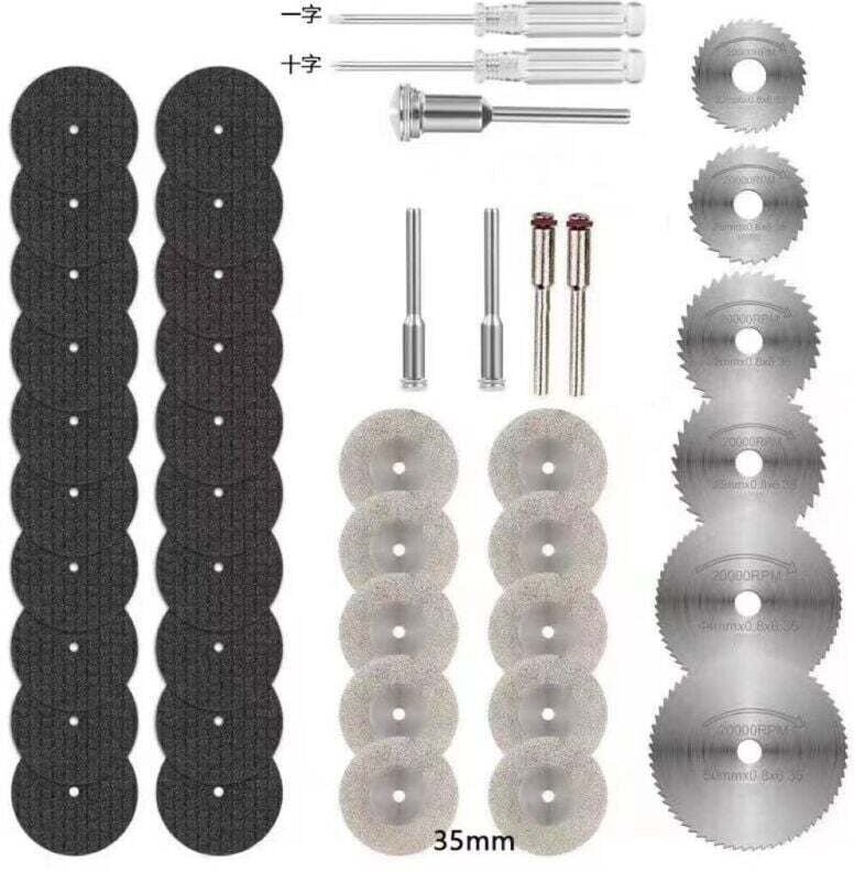 Ulisem43 Mini-Diamantblätter für Dremel-Kreissäge, HSS-Harz-Trennscheiben, zum Schneiden von Holz, Metall, Kunststoff un...