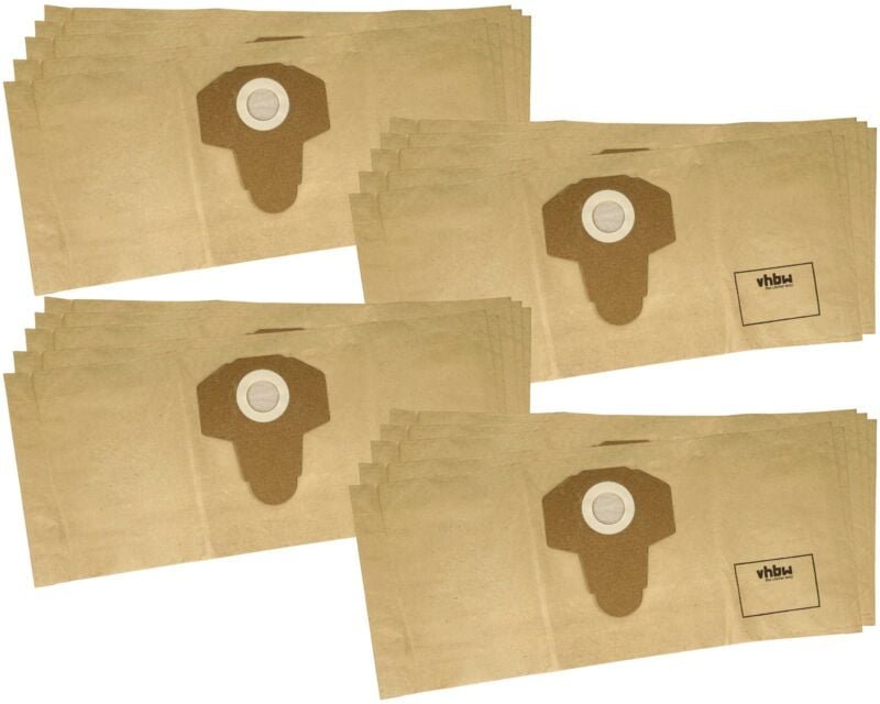 20x Staubbeutel kompatibel mit Parkside pwd 12 A1, pnts 1300 F5, pwd 20 B2, pwd 12 B1 Staubsauger - Papier, 58,5cm x 25,...