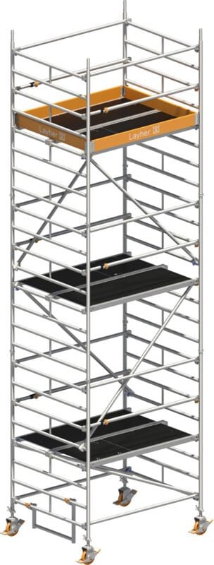 Thumbnail - Layher Rollgerüst Uni Kompakt P2 mit Uni Telegeländer 7,20m AH