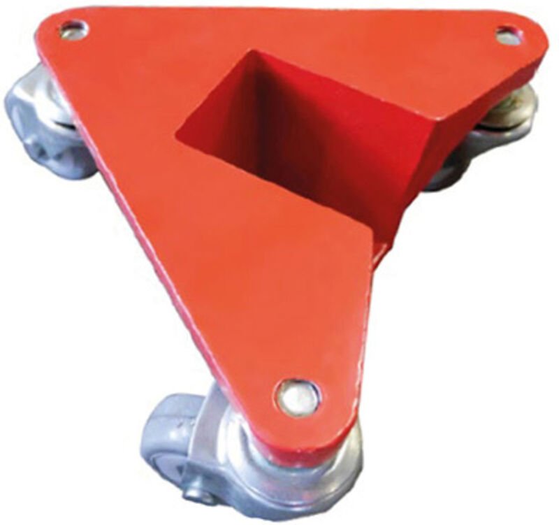 4 Aluminium-Eckrollen – Nutzmaße 50 x 65 mm – Rutschfeste Gleiter, max. Belastung 400 kg - AR100B