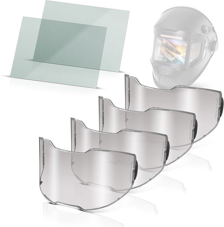 STAHLWERK Schweißhelm Ersatzscheiben 6er Set Ersatzgläser Innen außen für SPLIT