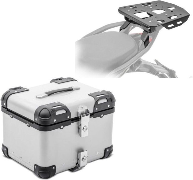 Top-Case und Gepäckträger - Ducati Multistrada V4/V4 S 21-25 - Alu 45L - Wasserdicht/abschließbar - Spezielle Befestigun...