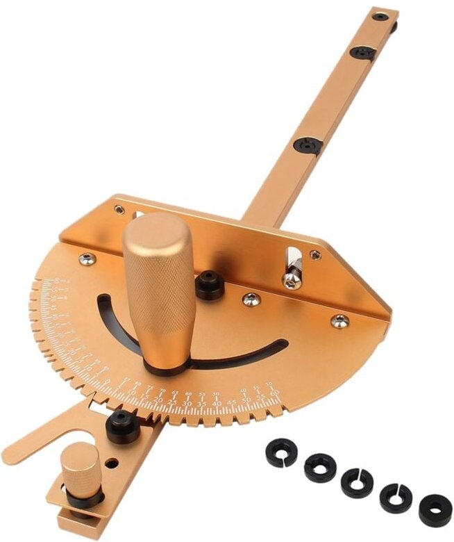 Gehrungslehre, Aluminiumlegierung, Griff, Tischkreissäge, Router, Sägen, Montagelineal, Holzbearbeitungswerkzeuge, Golde...